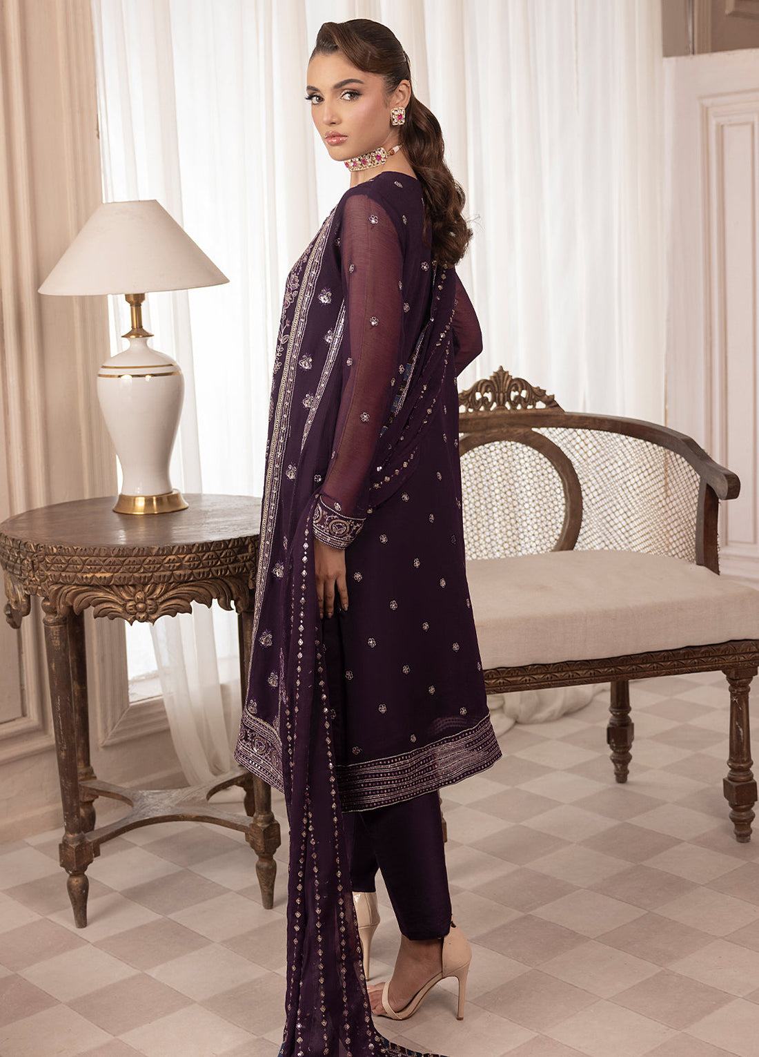 Sahane | Elyssa Festive Chiffon | CT-19006 Mure - ELYSSA - by - Libasekhas UK - Registered Vendor of : Sahane - 100% Original Designer Dresss