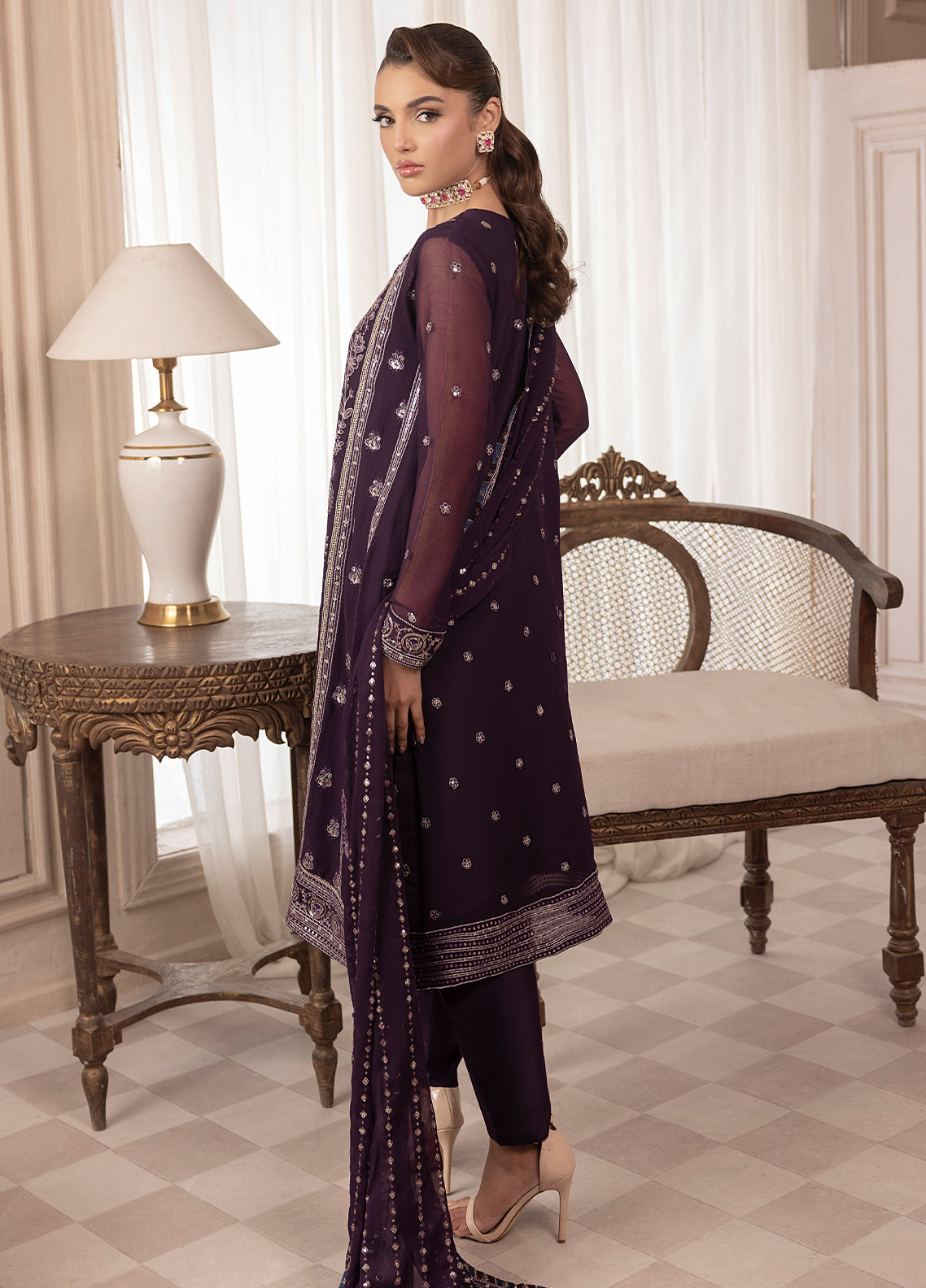 Sahane | Elyssa Festive Chiffon | CT-19006 Mure - ELYSSA - by - Libasekhas UK - Registered Vendor of : Sahane - 100% Original Designer Dresss