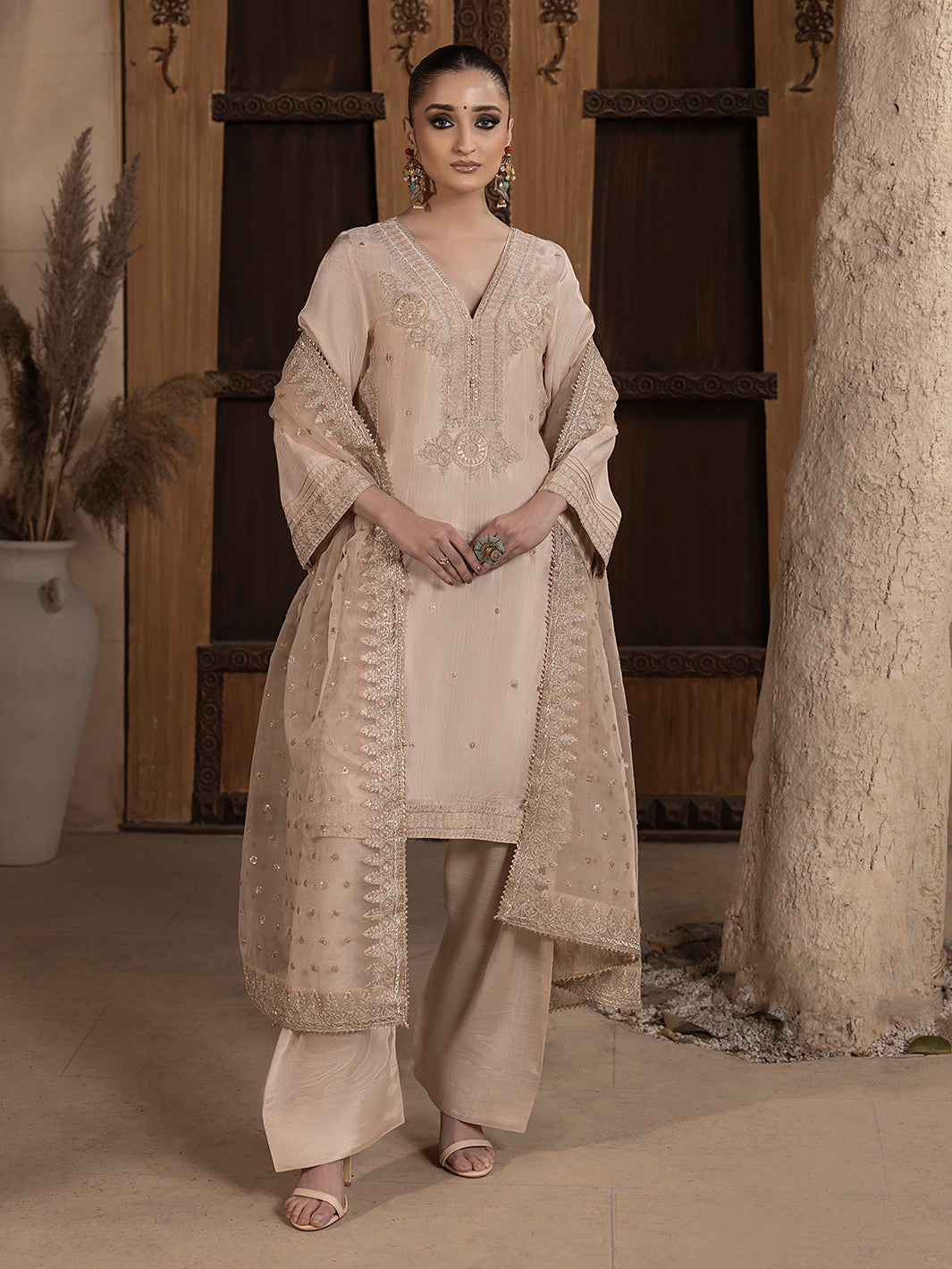 Hem Stitch | Raw Silk Edit 25 |Janan - by - Libasekhas UK - Registered Vendor of : Hemstitch - 100% Original Designer Dresss
