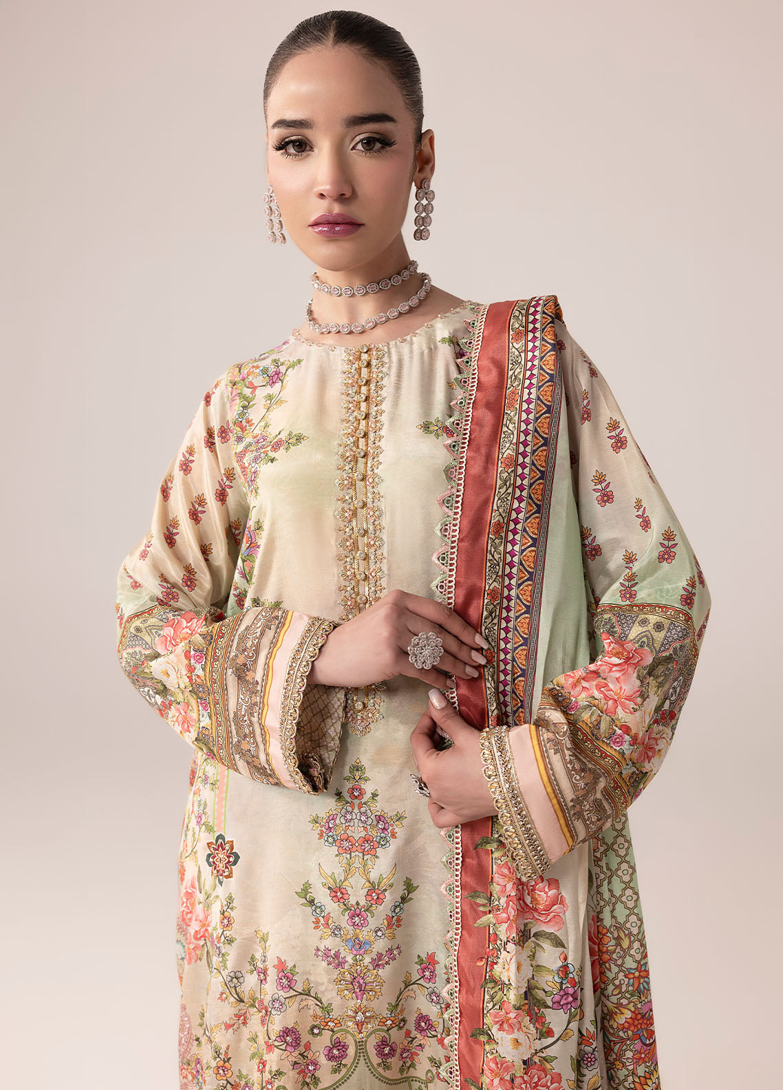Sahane | Suay Silk Handwork Edit | CT-15004 AVA - SUAY - by - Libasekhas UK - Registered Vendor of : Sahane - 100% Original Designer Dresss