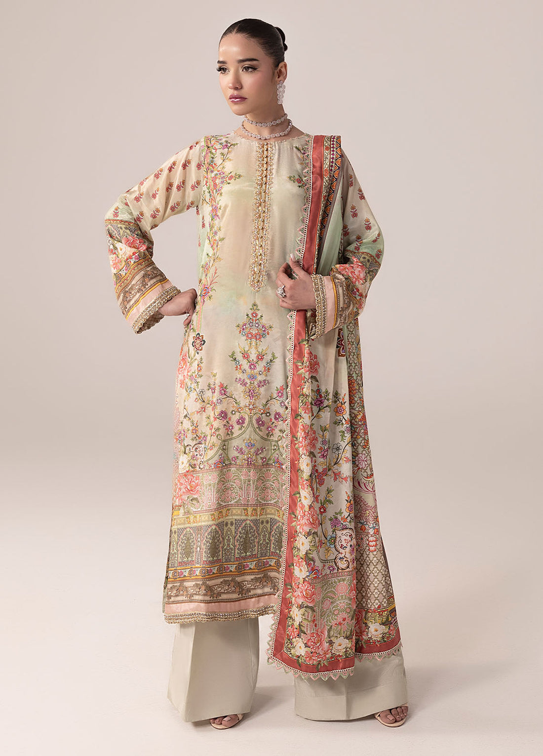 Sahane | Suay Silk Handwork Edit | CT-15004 AVA - SUAY - by - Libasekhas UK - Registered Vendor of : Sahane - 100% Original Designer Dresss