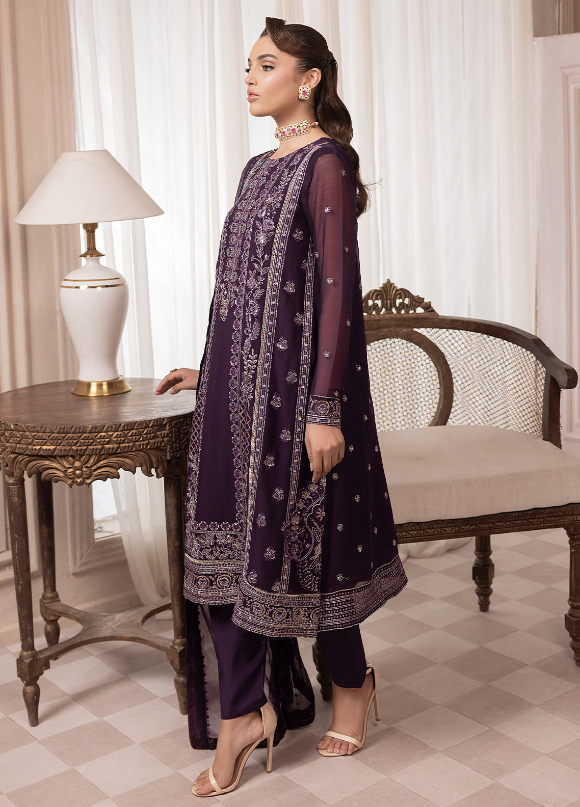 Sahane | Elyssa Festive Chiffon | CT-19006 Mure - ELYSSA - by - Libasekhas UK - Registered Vendor of : Sahane - 100% Original Designer Dresss