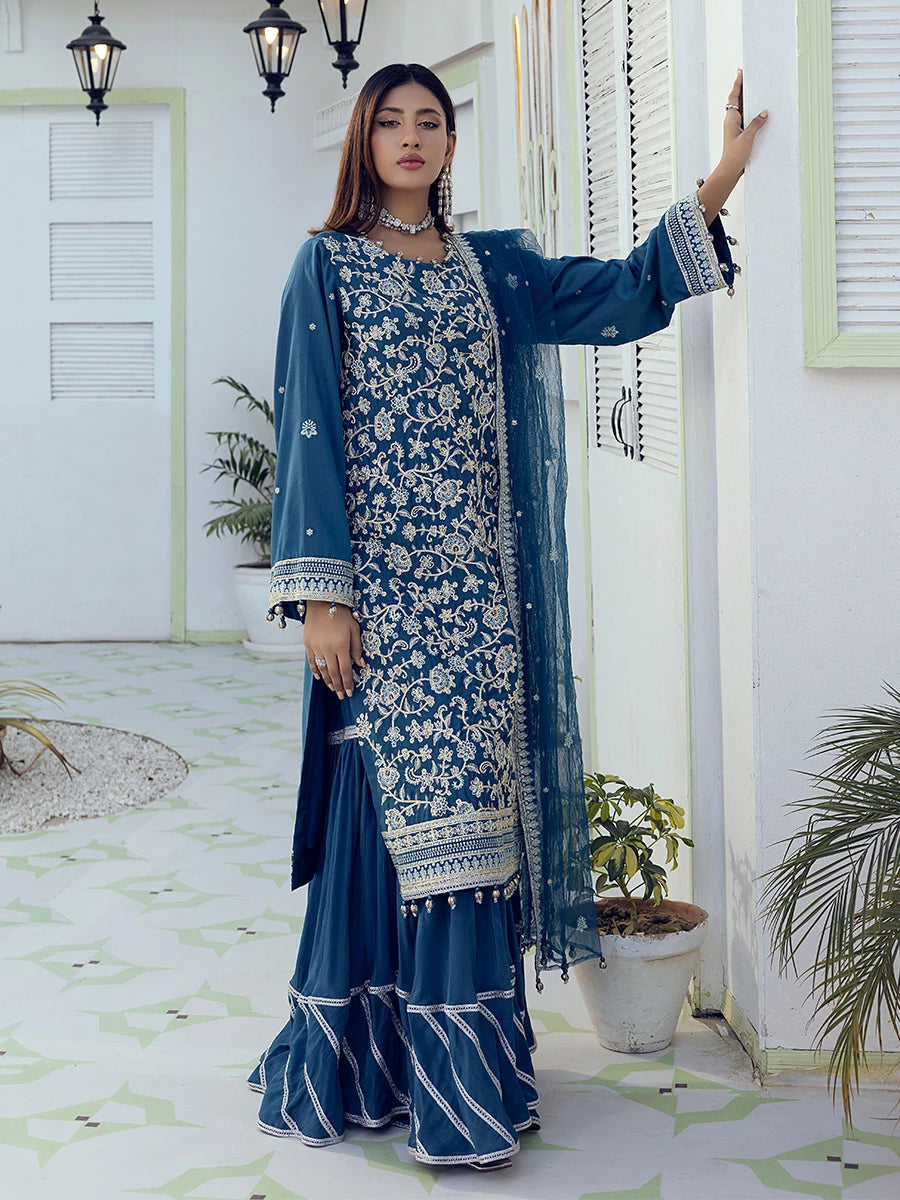 Salitex | Signature Festive Chiffon | SUNW6NO002UT - by - Libasekhas UK - Registered Vendor of : Salitex - 100% Original Designer Dresss