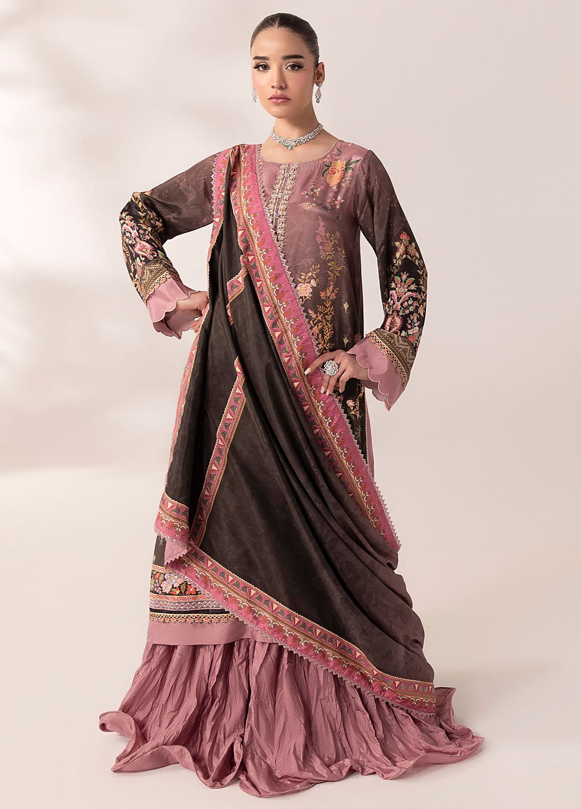 Sahane | Suay Silk Handwork Edit | CT-15007 LILANA - SUAY - by - Libasekhas UK - Registered Vendor of : Sahane - 100% Original Designer Dresss