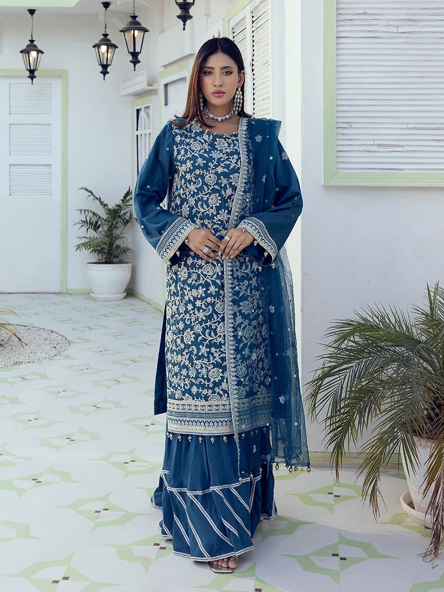 Salitex | Signature Festive Chiffon | SUNW6NO002UT - by - Libasekhas UK - Registered Vendor of : Salitex - 100% Original Designer Dresss