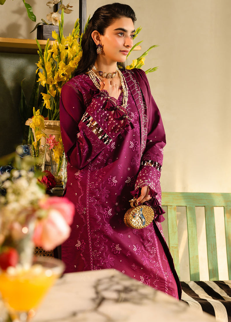 Sahane | In Laws in Lawn Eid Edit |  CT-21002 Berry - by - Libasekhas UK - Registered Vendor of : Sahane - 100% Original Designer Dresss