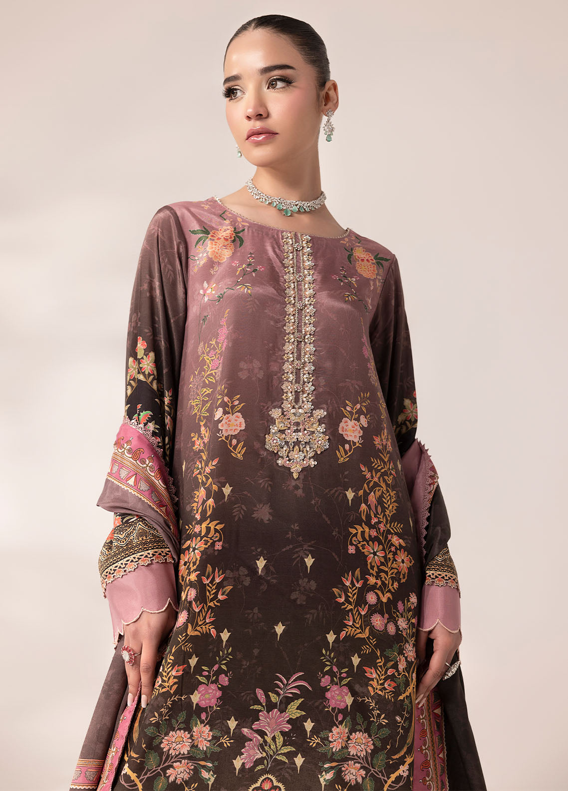 Sahane | Suay Silk Handwork Edit | CT-15007 LILANA - SUAY - by - Libasekhas UK - Registered Vendor of : Sahane - 100% Original Designer Dresss
