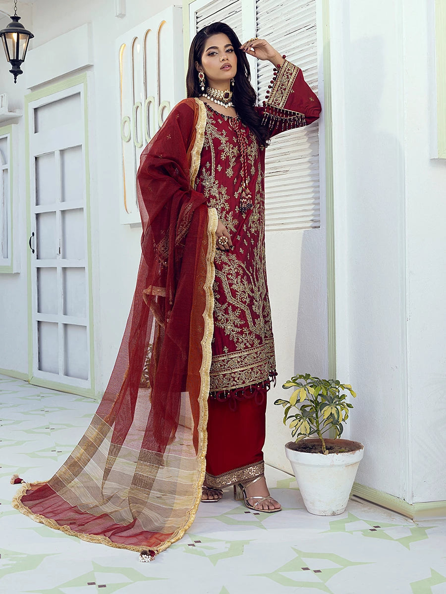 Salitex | Signature Festive Chiffon | SUNW6NO008UT - by - Libasekhas UK - Registered Vendor of : Salitex - 100% Original Designer Dresss