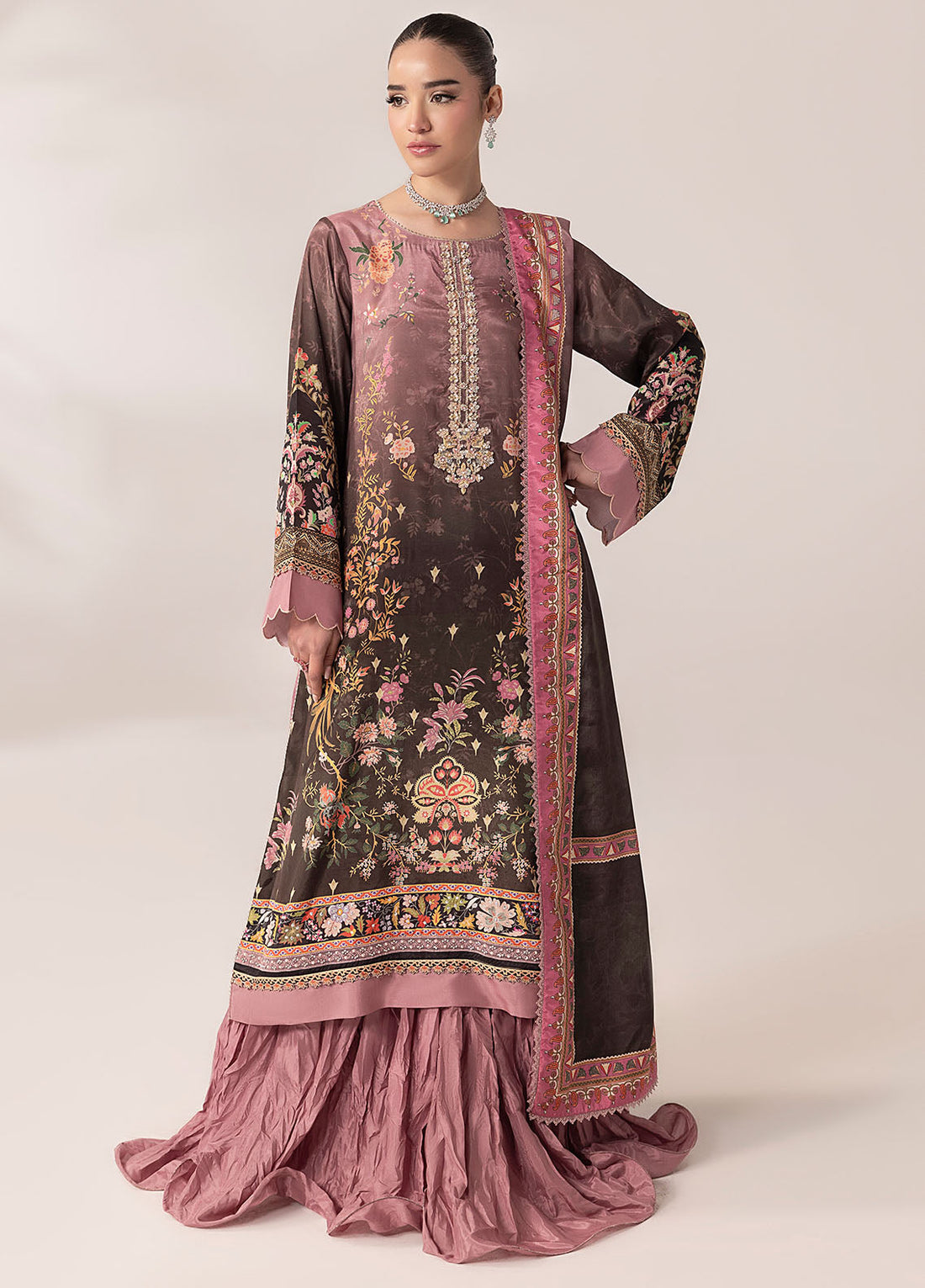Sahane | Suay Silk Handwork Edit | CT-15007 LILANA - SUAY - by - Libasekhas UK - Registered Vendor of : Sahane - 100% Original Designer Dresss