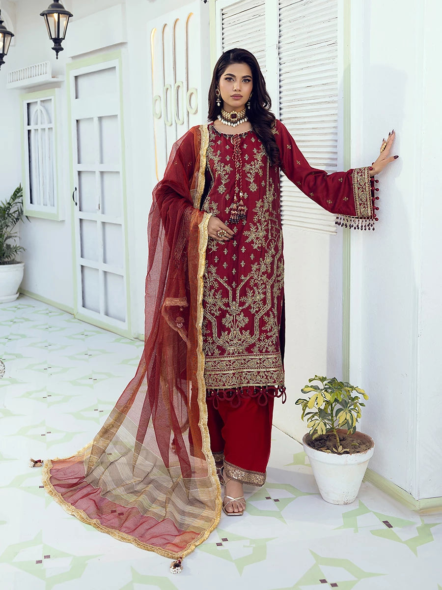 Salitex | Signature Festive Chiffon | SUNW6NO008UT - by - Libasekhas UK - Registered Vendor of : Salitex - 100% Original Designer Dresss