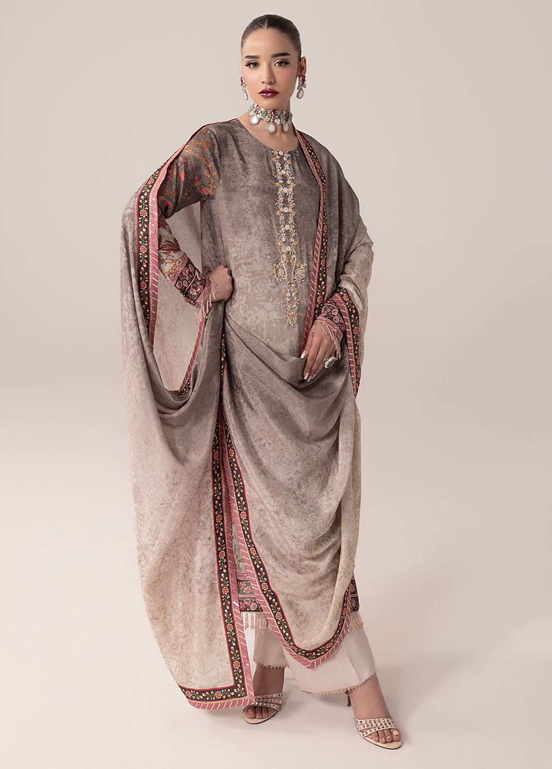 Sahane | Suay Silk Handwork Edit | CT-15008 CLARA - SUAY - by - Libasekhas UK - Registered Vendor of : Sahane - 100% Original Designer Dresss