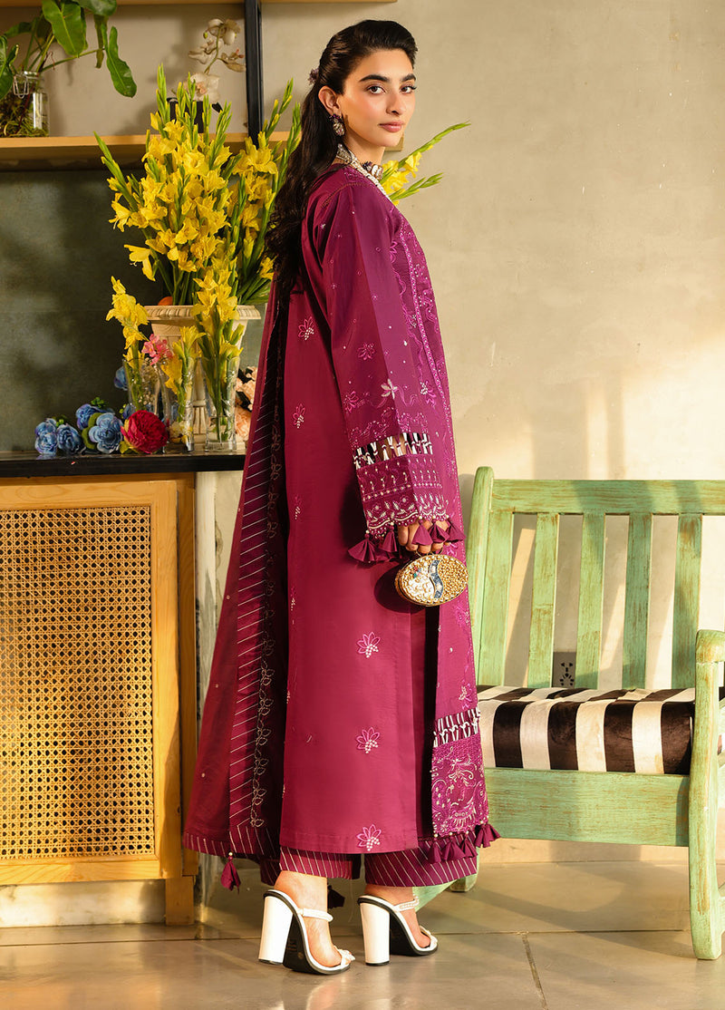 Sahane | In Laws in Lawn Eid Edit |  CT-21002 Berry - by - Libasekhas UK - Registered Vendor of : Sahane - 100% Original Designer Dresss