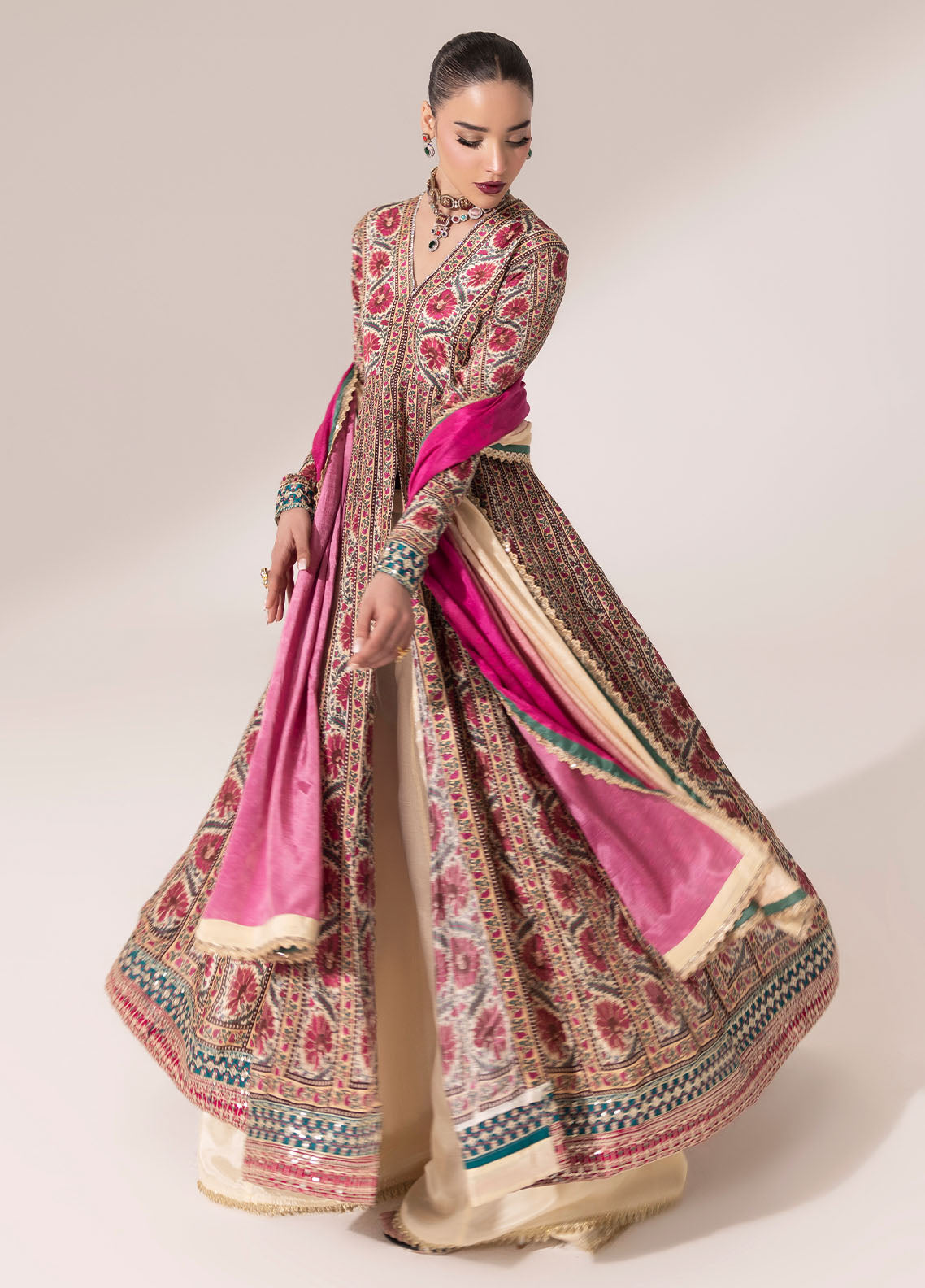 Sahane | Suay Silk Handwork Edit | CT-15001 LOREN - SUAY - by - Libasekhas UK - Registered Vendor of : Sahane - 100% Original Designer Dresss
