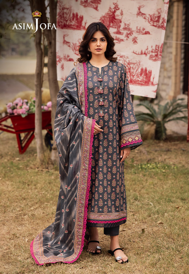 Asim Jofa | Prints Drop 2 | AJUBJ-49 - by - Libasekhas UK - Registered Vendor of : Asim Jofa - 100% Original Designer Dresss