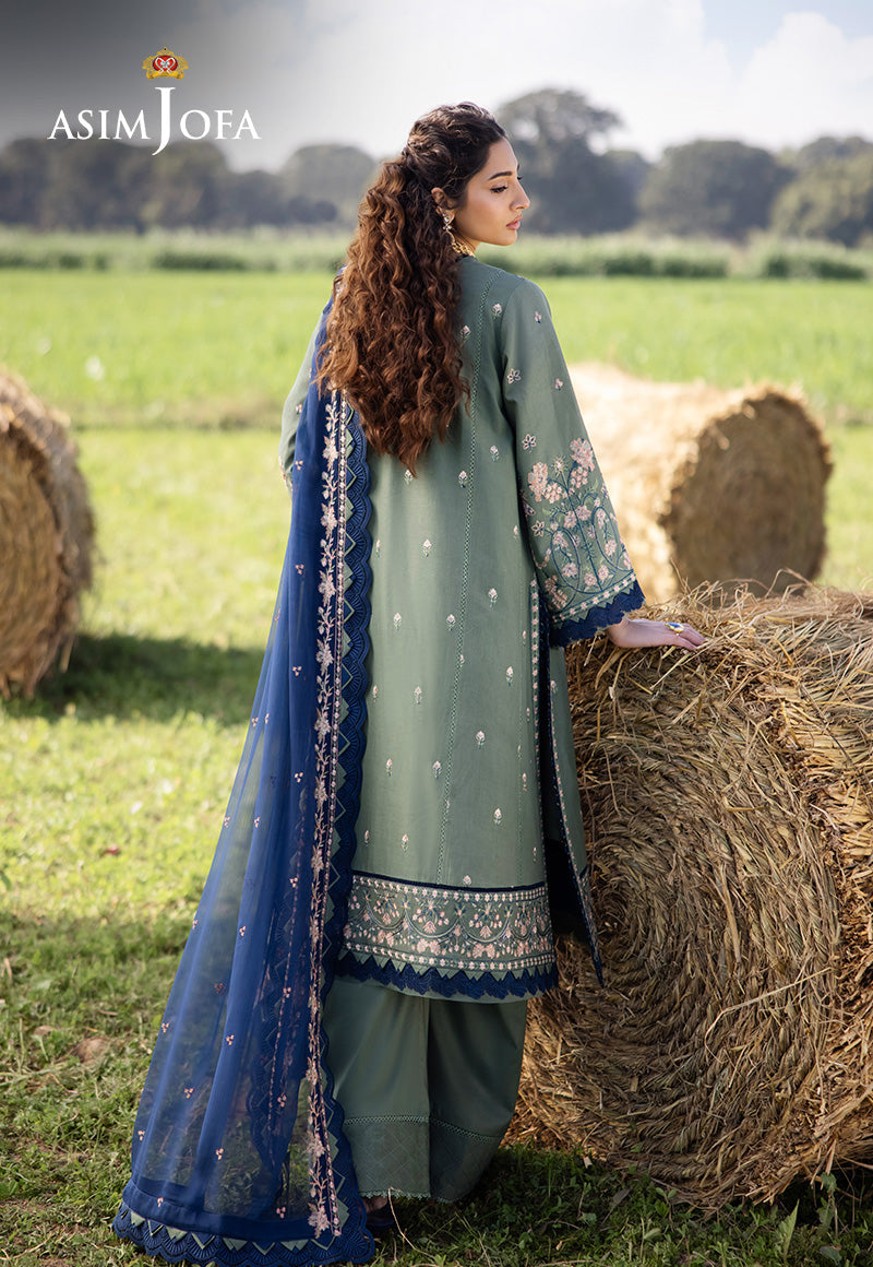 Asim Jofa | Luxury Lawn 25 | AJELL-14 - by - Libasekhas UK - Registered Vendor of : Asim Jofa - 100% Original Designer Dresss