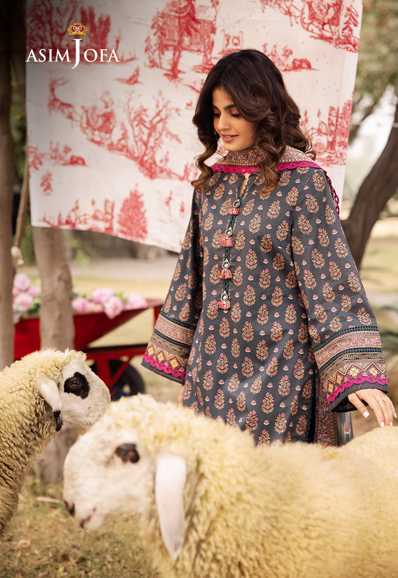 Asim Jofa | Prints Drop 2 | AJUBJ-49 - by - Libasekhas UK - Registered Vendor of : Asim Jofa - 100% Original Designer Dresss