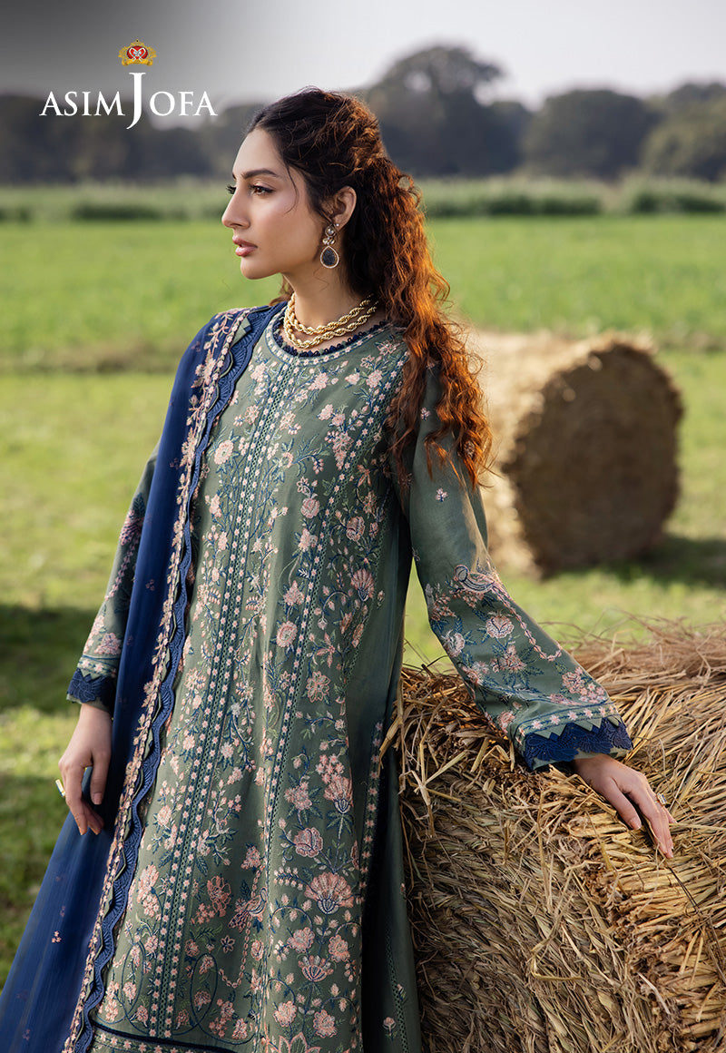 Asim Jofa | Luxury Lawn 25 | AJELL-14 - by - Libasekhas UK - Registered Vendor of : Asim Jofa - 100% Original Designer Dresss