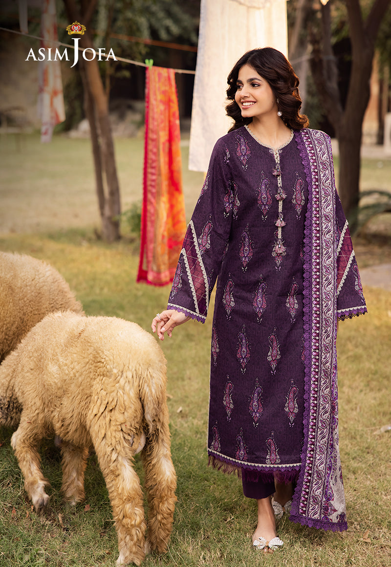 Asim Jofa | Prints Drop 2 | AJUBJ-27 - by - Libasekhas UK - Registered Vendor of : Asim Jofa - 100% Original Designer Dresss