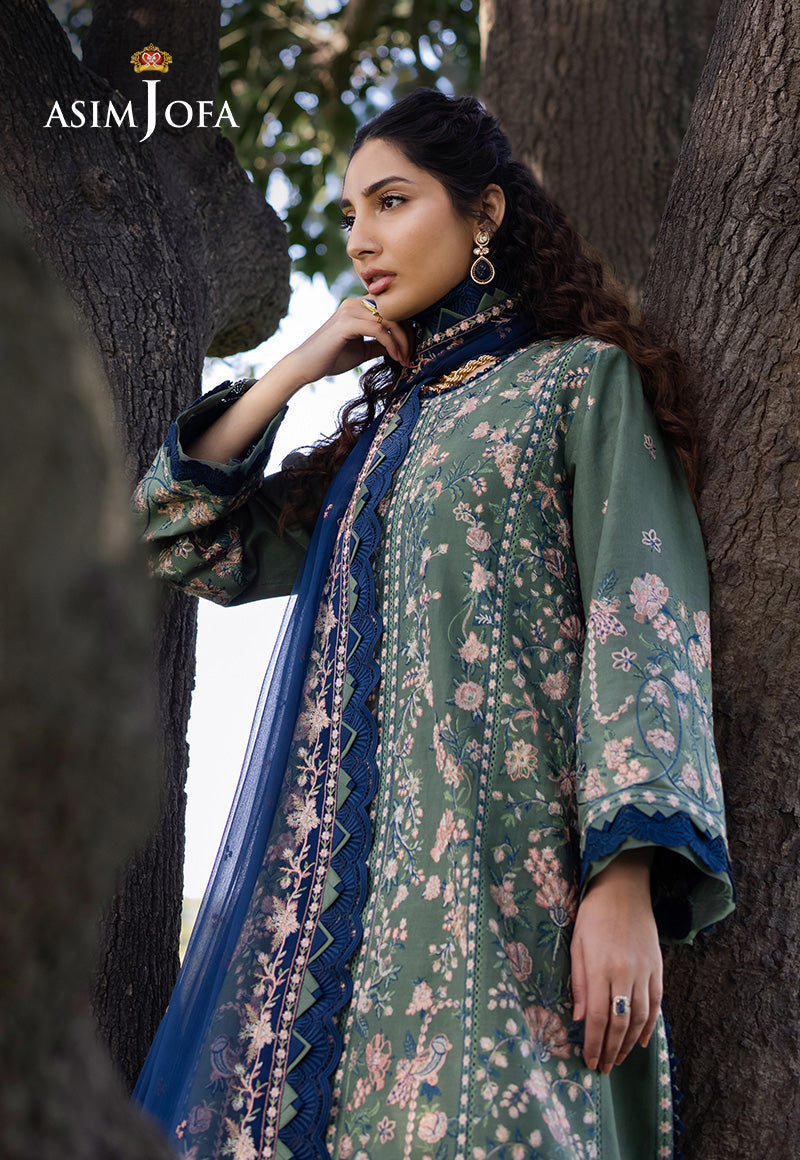 Asim Jofa | Luxury Lawn 25 | AJELL-14 - by - Libasekhas UK - Registered Vendor of : Asim Jofa - 100% Original Designer Dresss
