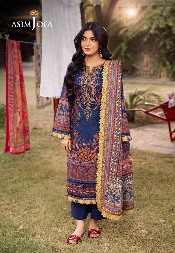 Asim Jofa | Prints Drop 2 | AJUBJ-08 - by - Libasekhas UK - Registered Vendor of : Asim Jofa - 100% Original Designer Dresss