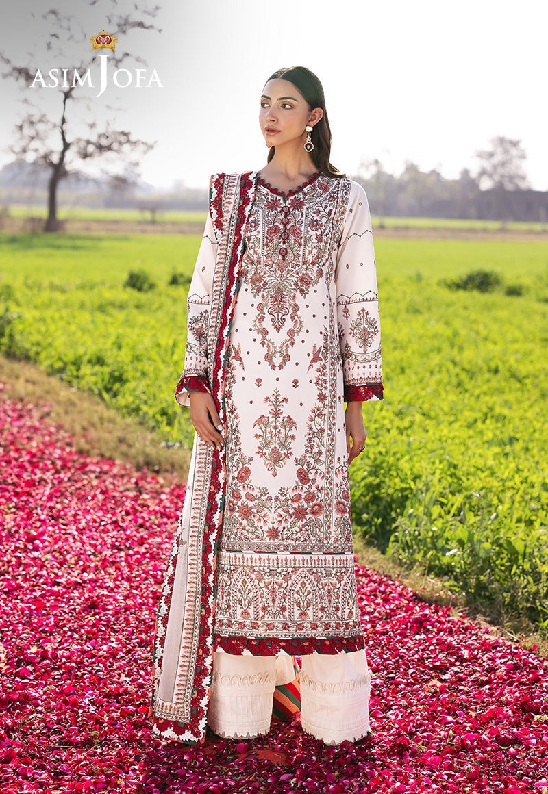 Asim Jofa | Luxury Lawn 25 | AJELL-08 - by - Libasekhas UK - Registered Vendor of : Asim Jofa - 100% Original Designer Dresss