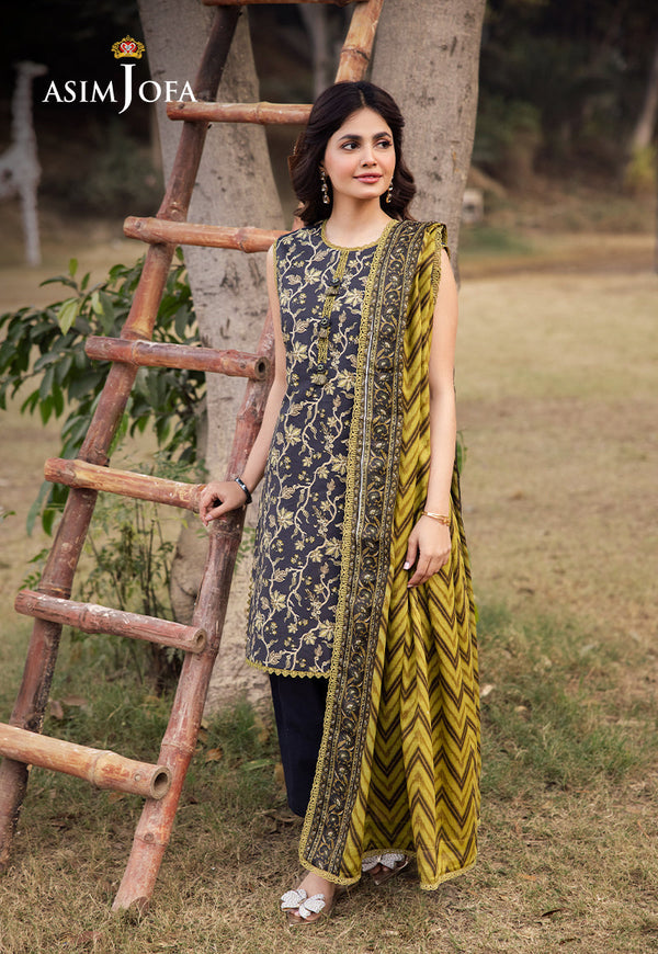 Asim Jofa | Prints Drop 2 | AJUBJ-26 - by - Libasekhas UK - Registered Vendor of : Asim Jofa - 100% Original Designer Dresss