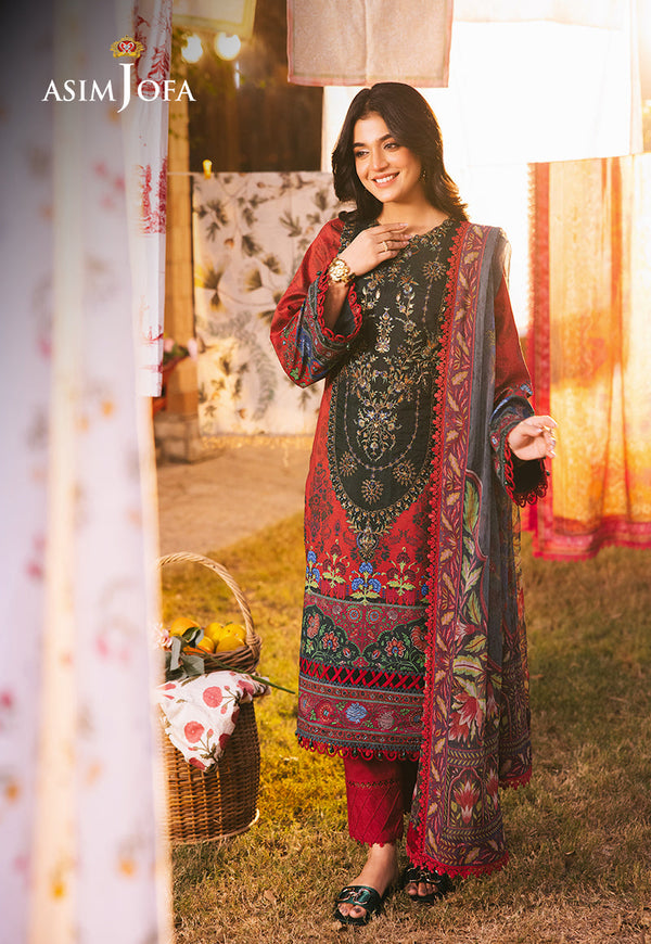 Asim Jofa | Prints Drop 2 | AJUBJ-06 - by - Libasekhas UK - Registered Vendor of : Asim Jofa - 100% Original Designer Dresss