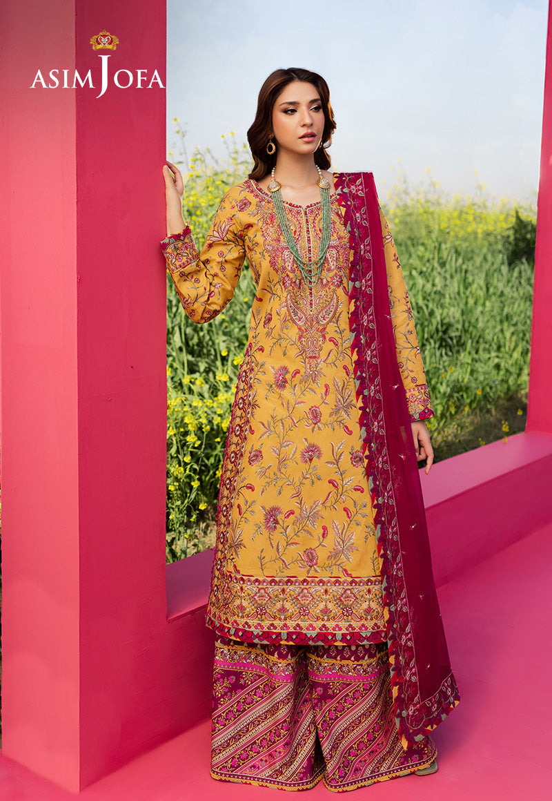 Asim Jofa | Luxury Lawn 25 | AJELL-07 - by - Libasekhas UK - Registered Vendor of : Asim Jofa - 100% Original Designer Dresss