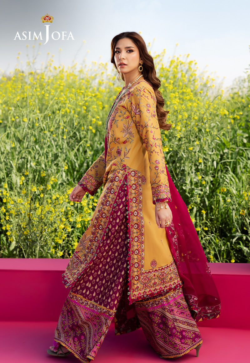 Asim Jofa | Luxury Lawn 25 | AJELL-07 - by - Libasekhas UK - Registered Vendor of : Asim Jofa - 100% Original Designer Dresss