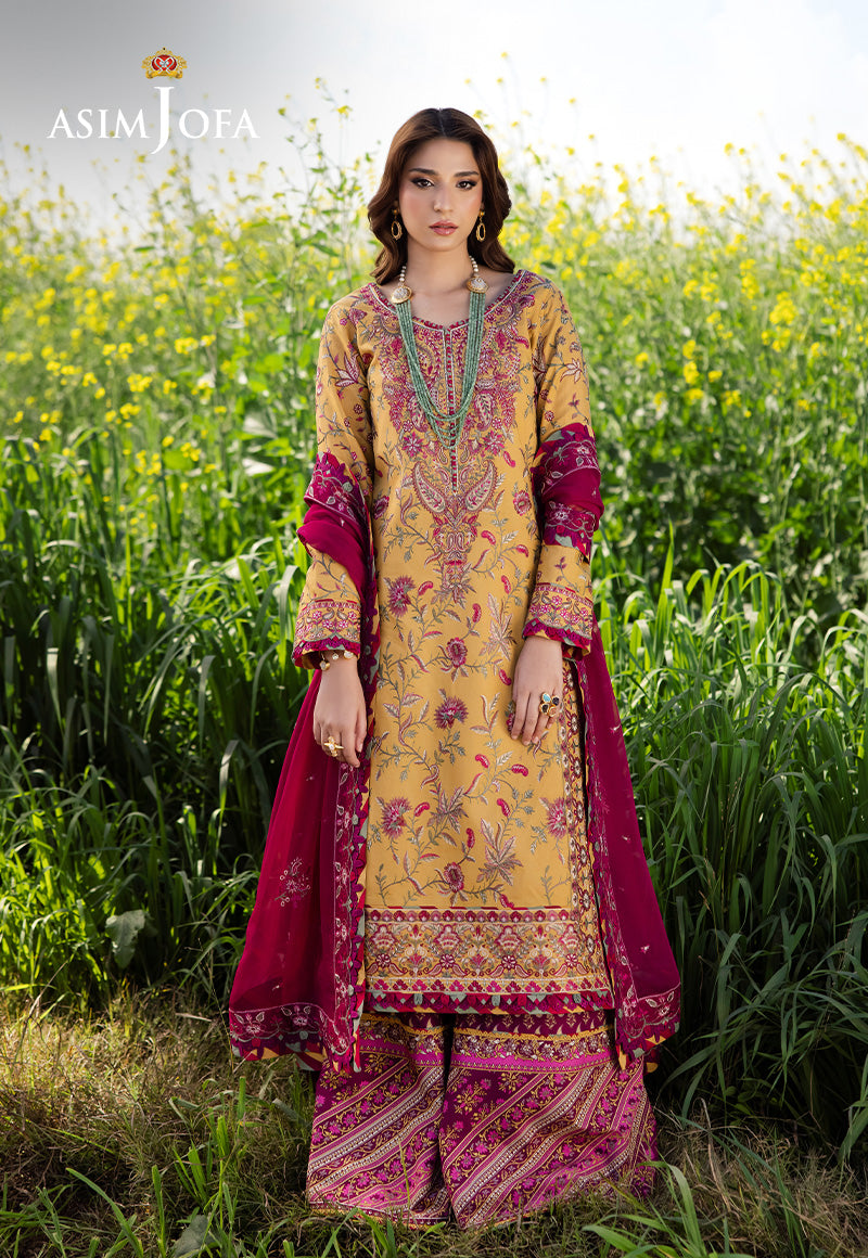 Asim Jofa | Luxury Lawn 25 | AJELL-07 - by - Libasekhas UK - Registered Vendor of : Asim Jofa - 100% Original Designer Dresss
