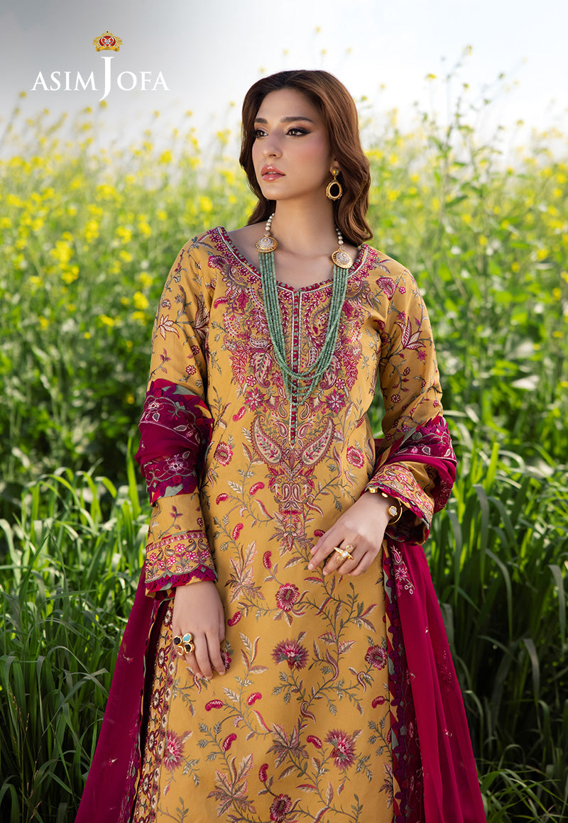 Asim Jofa | Luxury Lawn 25 | AJELL-07 - by - Libasekhas UK - Registered Vendor of : Asim Jofa - 100% Original Designer Dresss