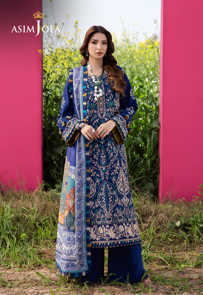 Asim Jofa | Luxury Lawn 25 | AJELL-11 - by - Libasekhas UK - Registered Vendor of : Asim Jofa - 100% Original Designer Dresss