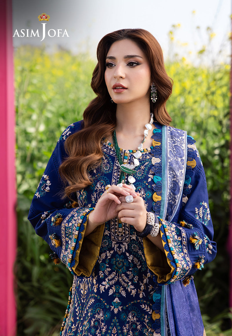 Asim Jofa | Luxury Lawn 25 | AJELL-11 - by - Libasekhas UK - Registered Vendor of : Asim Jofa - 100% Original Designer Dresss