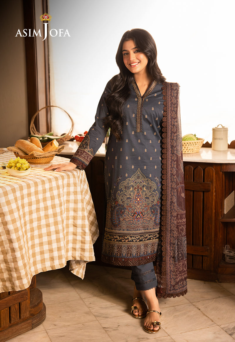 Asim Jofa | Prints Drop 2 | AJUBJ-04 - by - Libasekhas UK - Registered Vendor of : Asim Jofa - 100% Original Designer Dresss