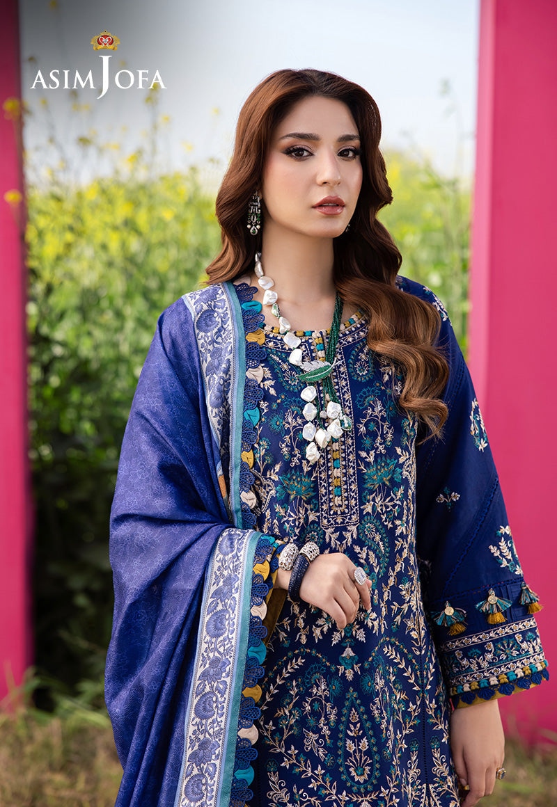 Asim Jofa | Luxury Lawn 25 | AJELL-11 - by - Libasekhas UK - Registered Vendor of : Asim Jofa - 100% Original Designer Dresss