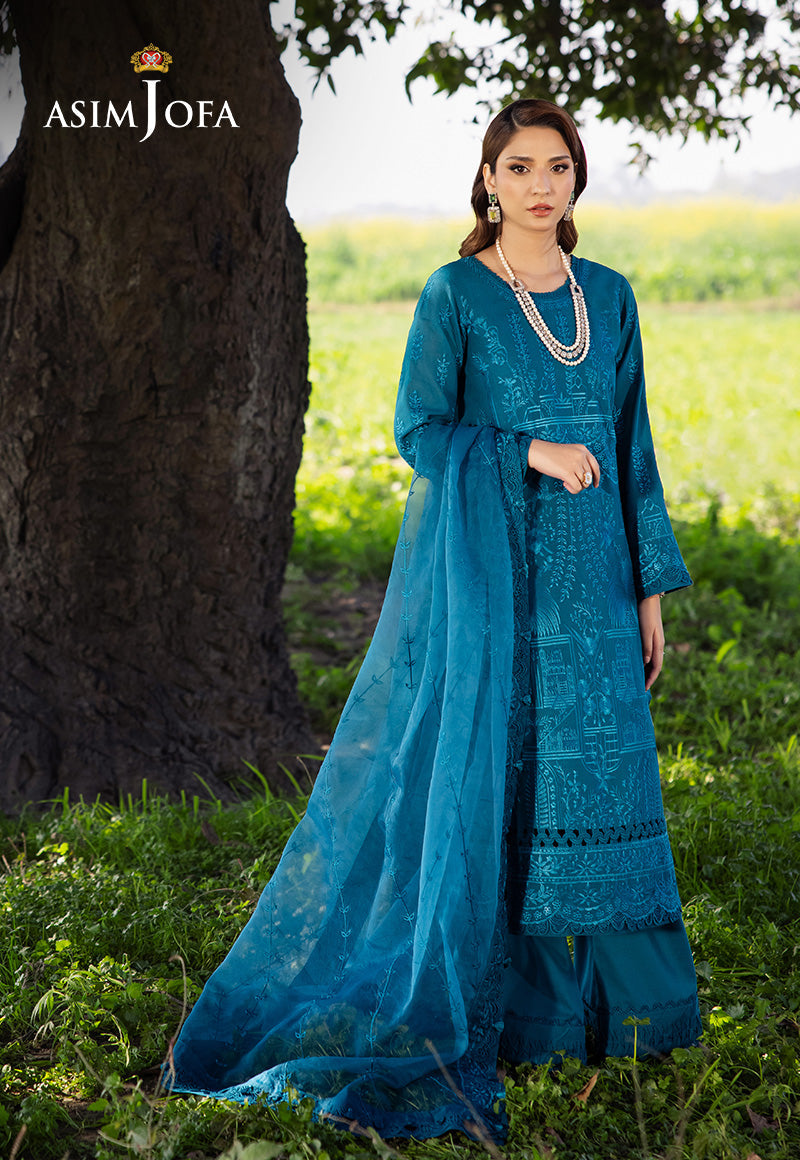 Asim Jofa | Luxury Lawn 25 | AJELL-17 - by - Libasekhas UK - Registered Vendor of : Asim Jofa - 100% Original Designer Dresss