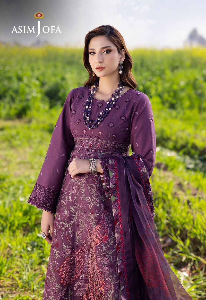 Asim Jofa | Luxury Lawn 25 | AJELL-18 - by - Libasekhas UK - Registered Vendor of : Asim Jofa - 100% Original Designer Dresss