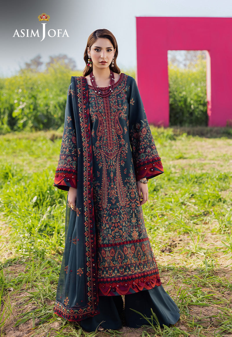 Asim Jofa | Luxury Lawn 25 | AJELL-04 - by - Libasekhas UK - Registered Vendor of : Asim Jofa - 100% Original Designer Dresss