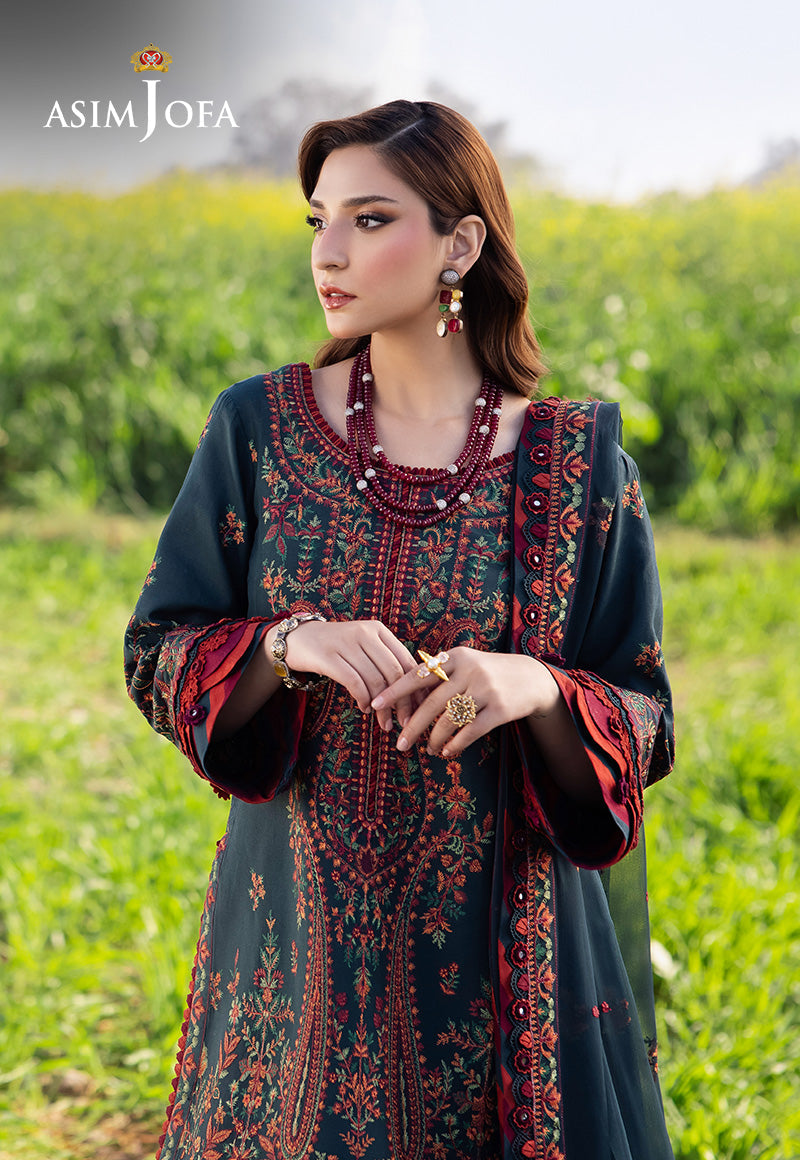Asim Jofa | Luxury Lawn 25 | AJELL-04 - by - Libasekhas UK - Registered Vendor of : Asim Jofa - 100% Original Designer Dresss