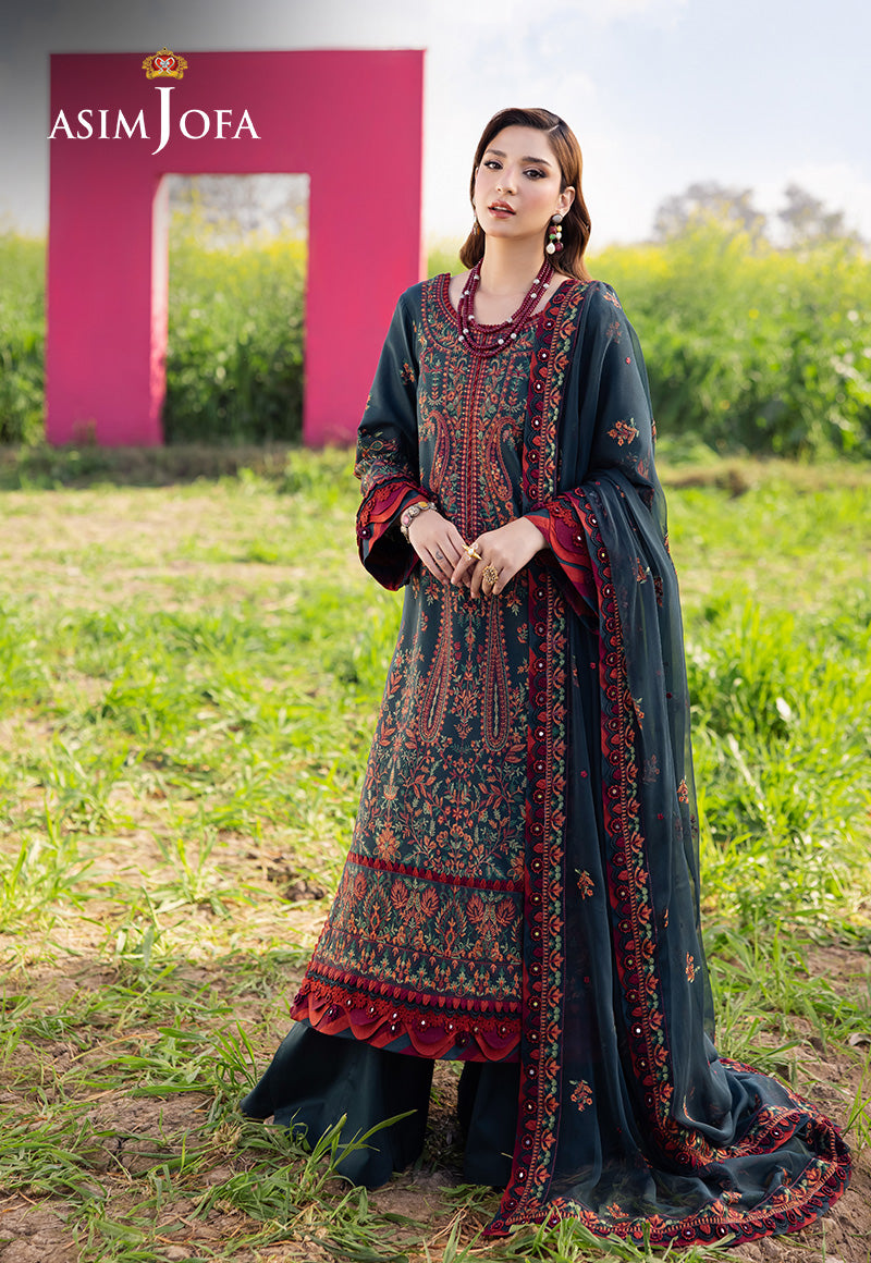 Asim Jofa | Luxury Lawn 25 | AJELL-04 - by - Libasekhas UK - Registered Vendor of : Asim Jofa - 100% Original Designer Dresss