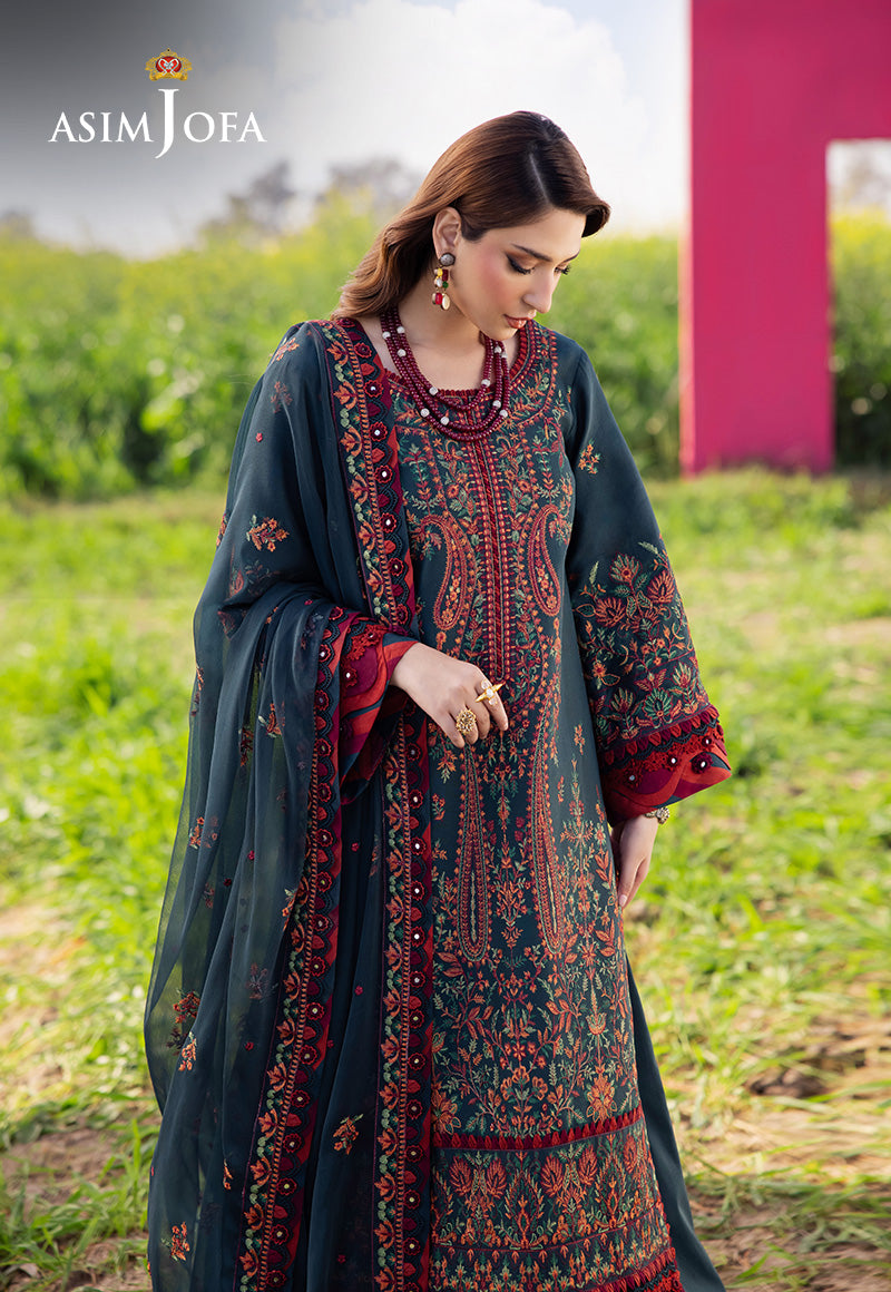 Asim Jofa | Luxury Lawn 25 | AJELL-04 - by - Libasekhas UK - Registered Vendor of : Asim Jofa - 100% Original Designer Dresss