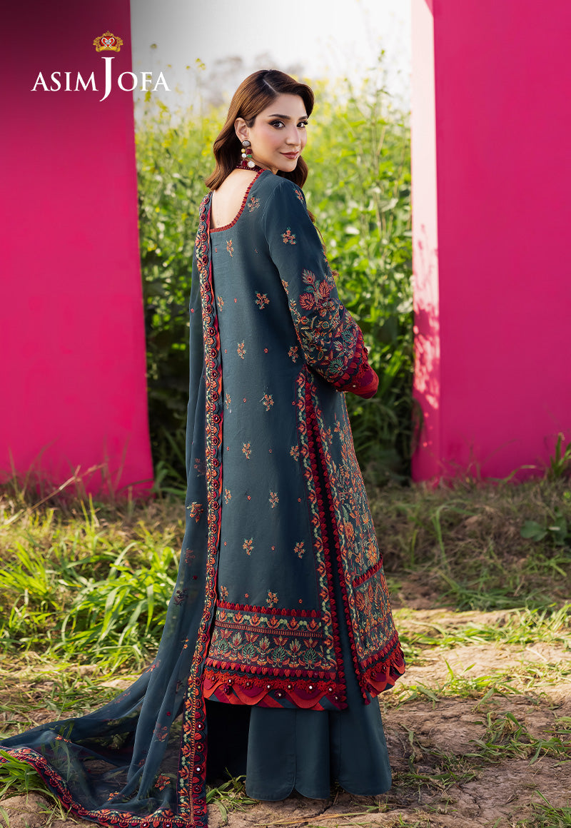 Asim Jofa | Luxury Lawn 25 | AJELL-04 - by - Libasekhas UK - Registered Vendor of : Asim Jofa - 100% Original Designer Dresss