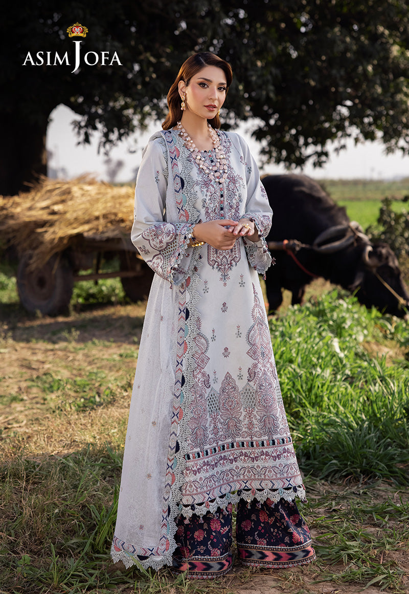 Asim Jofa | Luxury Lawn 25 | AJELL-10 - by - Libasekhas UK - Registered Vendor of : Asim Jofa - 100% Original Designer Dresss