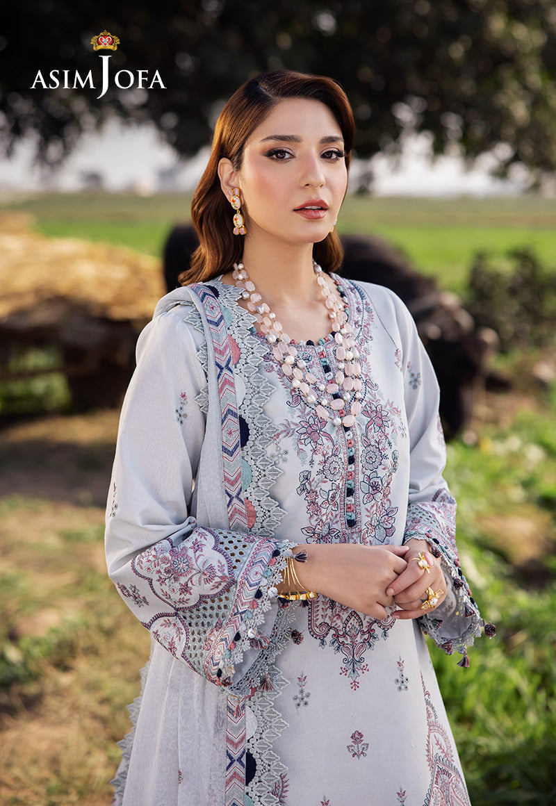 Asim Jofa | Luxury Lawn 25 | AJELL-10 - by - Libasekhas UK - Registered Vendor of : Asim Jofa - 100% Original Designer Dresss