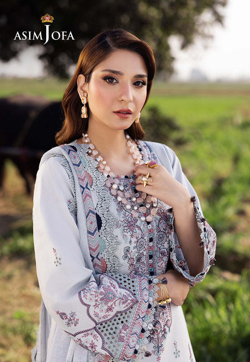 Asim Jofa | Luxury Lawn 25 | AJELL-10 - by - Libasekhas UK - Registered Vendor of : Asim Jofa - 100% Original Designer Dresss