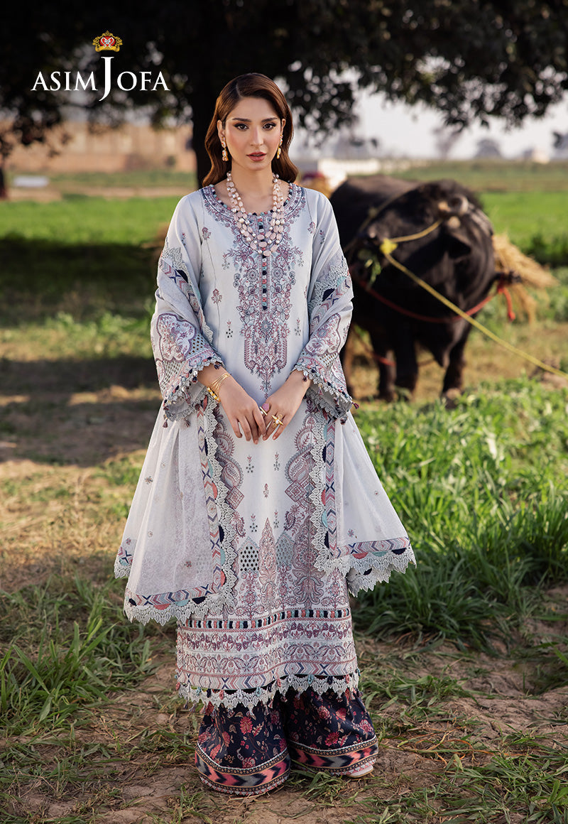 Asim Jofa | Luxury Lawn 25 | AJELL-10 - by - Libasekhas UK - Registered Vendor of : Asim Jofa - 100% Original Designer Dresss