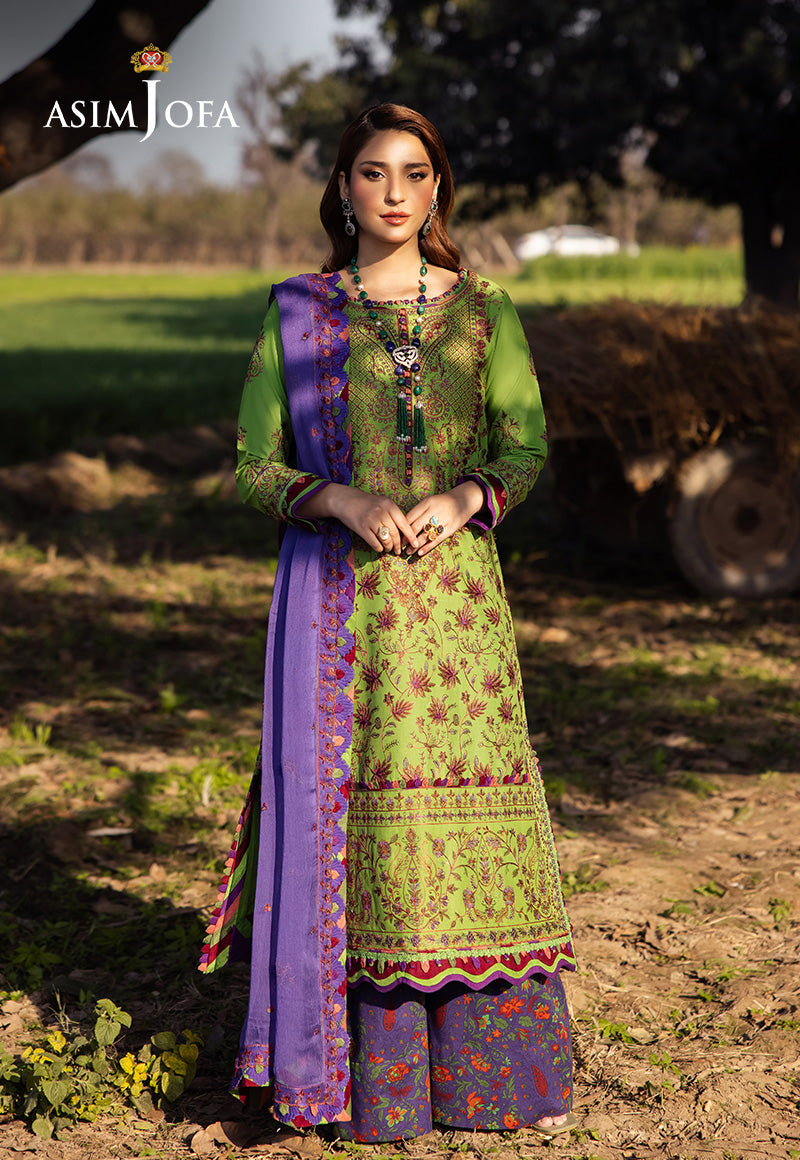 Asim Jofa | Luxury Lawn 25 | AJELL-05 - by - Libasekhas UK - Registered Vendor of : Asim Jofa - 100% Original Designer Dresss