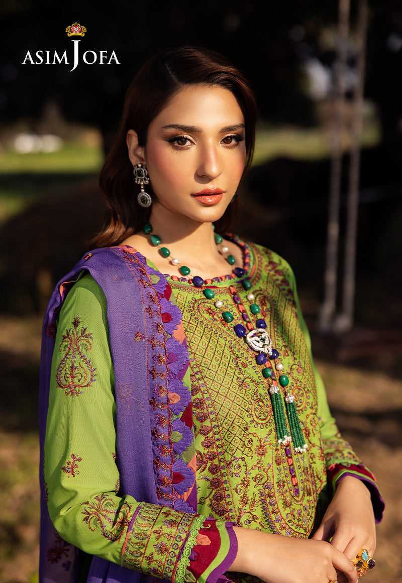 Asim Jofa | Luxury Lawn 25 | AJELL-05 - by - Libasekhas UK - Registered Vendor of : Asim Jofa - 100% Original Designer Dresss