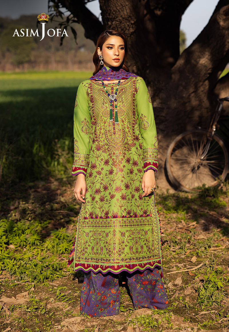 Asim Jofa | Luxury Lawn 25 | AJELL-05 - by - Libasekhas UK - Registered Vendor of : Asim Jofa - 100% Original Designer Dresss
