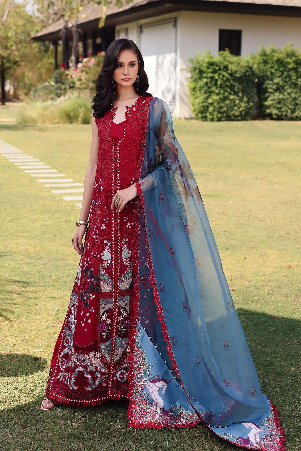 Afrozeh | Lawn 25 | Glacis - by - Libasekhas UK - Registered Vendor of : Afrozeh - 100% Original Designer Dresss
